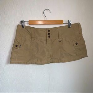 Y2K Abercrombie Micro Cargo Khaki Skort